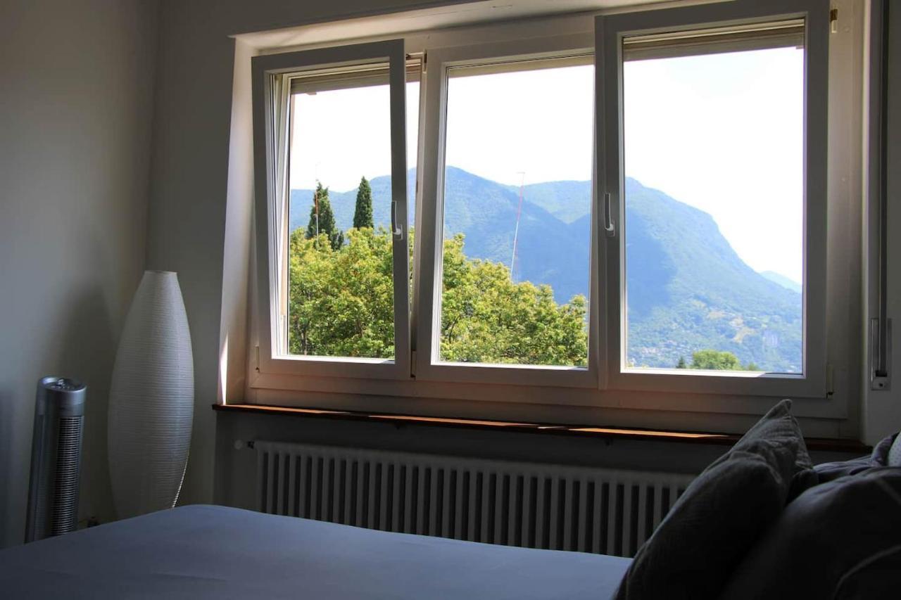 New & Modern Apartment With Beautiful Lake View! Lugano Exteriör bild